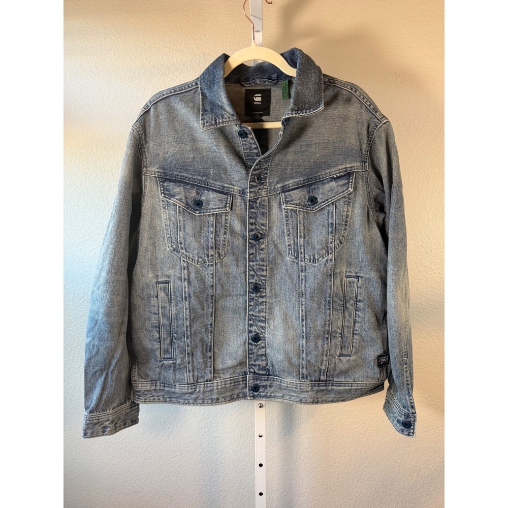G-Star Raw Oversized Western Jacket Sun Faded Air Force Blue Size S NEW